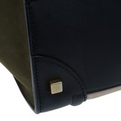 Pre Owned Celine Tricolor Smooth Leather Mini Luggage Tote
