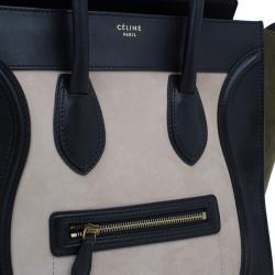 Pre Owned Celine Tricolor Smooth Leather Mini Luggage Tote
