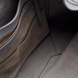 Pre Owned Celine Grey Soft Grained Leather Small Cabas Phantom Tote