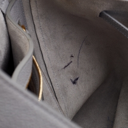 Pre Owned Celine Grey Soft Grained Leather Small Cabas Phantom Tote