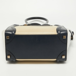 Pre Owned حقيبة سيلين مايكرو لاغيدج جلد ونوبوك ثلاثية اللون