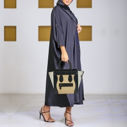 Pre Owned حقيبة سيلين مايكرو لاغيدج جلد ونوبوك ثلاثية اللون