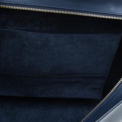 Pre Owned Celine Blue Calfskin Large Trapeze Bag