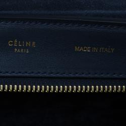 Pre Owned Celine Blue Calfskin Large Trapeze Bag