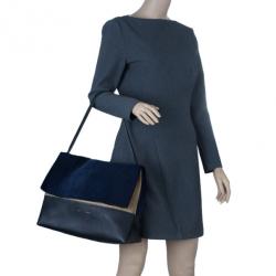 Pre Owned Celine Blue Calfskin All Soft Tote