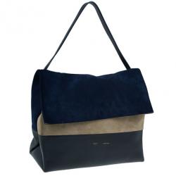 Pre Owned Celine Blue Calfskin All Soft Tote
