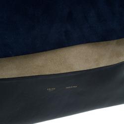 Pre Owned Celine Blue Calfskin All Soft Tote