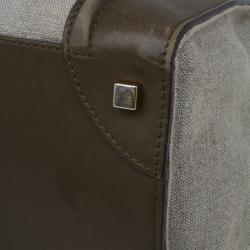 Pre Owned Celine Tricolor Leather Mini Luggage Tote