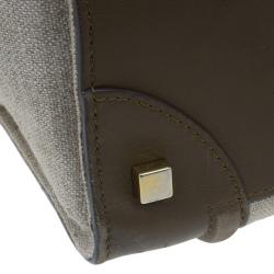 Pre Owned Celine Tricolor Leather Mini Luggage Tote