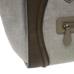 Pre Owned Celine Tricolor Leather Mini Luggage Tote