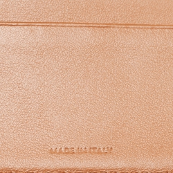 Pre Owned Celine Brown Leather Small Triomphe Compact Wallet