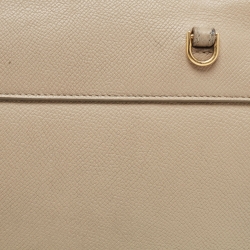 Pre Owned Celine Beige Leather Nano Belt Top Handle Bag