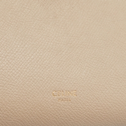Pre Owned Celine Beige Leather Nano Belt Top Handle Bag