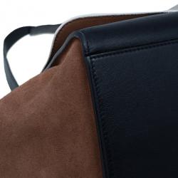 Pre Owned Celine Tricolor Smooth Calfskin Medium Trapeze Bag