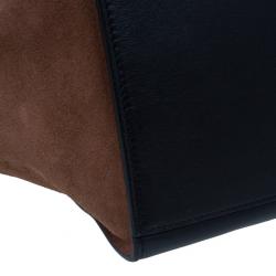 Pre Owned Celine Tricolor Smooth Calfskin Medium Trapeze Bag