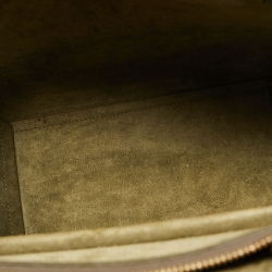 Pre Owned Celine Olive Green Leather Mini Belt Top Handle Bag