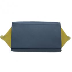 Pre Owned Celine Tricolor Calfskin And Suede Medium Trapeze Bag