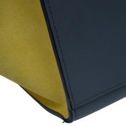 Pre Owned Celine Tricolor Calfskin And Suede Medium Trapeze Bag
