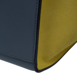 Pre Owned Celine Tricolor Calfskin And Suede Medium Trapeze Bag