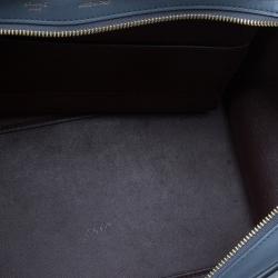 Pre Owned Celine Tricolor Calfskin And Suede Medium Trapeze Bag