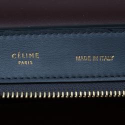 Pre Owned Celine Tricolor Calfskin And Suede Medium Trapeze Bag