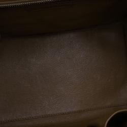 Pre Owned Celine Brown Palmelato Leather Micro Luggage Tote