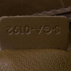 Pre Owned Celine Brown Palmelato Leather Micro Luggage Tote