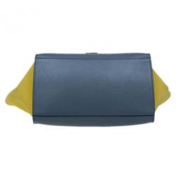 Pre Owned Celine Tricolor Smooth Calfskin and Suede Medium Trapeze Tote