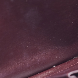 Pre Owned Celine Burgundy Leather and Ostrich Leg Medium Classic Box Shoulder Bag