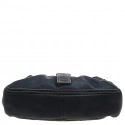 Pre Owned Celine Black Leather Buckle Satchel