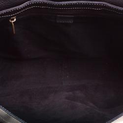 Pre Owned Celine Black Leather Buckle Satchel