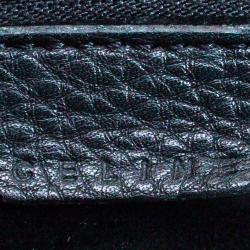 Pre Owned Celine Black Leather Buckle Satchel