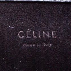 Pre Owned Celine Black Croc Embossed Leather Medium Phantom Luggage Tote