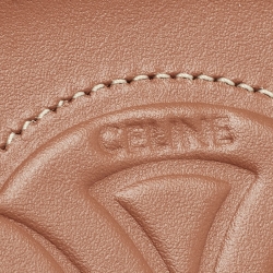 Pre Owned Celine Brown Leather Triomphe Oval Crossbody Bag
