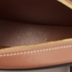 Pre Owned Celine Brown Leather Triomphe Oval Crossbody Bag