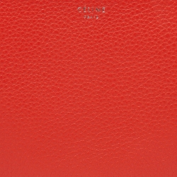 Celine Red Leather Zip Around Wallet 