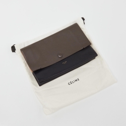 Pre Owned Celine Tri Color Leather All Soft Flap Shoulder Bag