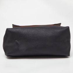 Pre Owned Celine Tri Color Leather All Soft Flap Shoulder Bag