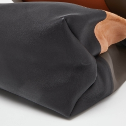 Pre Owned Celine Tri Color Leather All Soft Flap Shoulder Bag