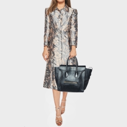 Pre Owned Celine Black Leather Mini Luggage Tote