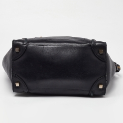 Pre Owned Celine Black Leather Mini Luggage Tote