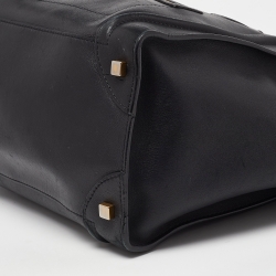 Pre Owned Celine Black Leather Mini Luggage Tote