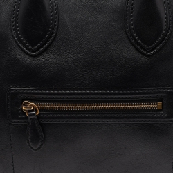 Pre Owned Celine Black Leather Mini Luggage Tote