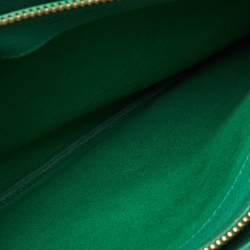 Pre Owned Celine Green Leather Trio Zip Crossbody Bag