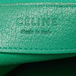 Pre Owned Celine Green Leather Trio Zip Crossbody Bag