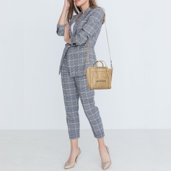 Pre Owned Céline Beige Leather Nano Luggage Tote