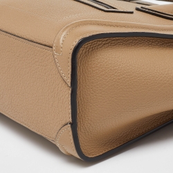 Pre Owned Céline Beige Leather Nano Luggage Tote
