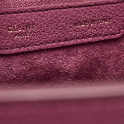 Celine Plum Leather Micro Luggage Tote