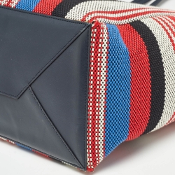 Pre Owned Celine Multicolor Striped Woven Canvas Phantom Cabas Tote