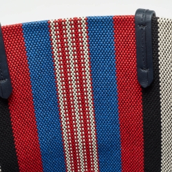 Pre Owned Celine Multicolor Striped Woven Canvas Phantom Cabas Tote